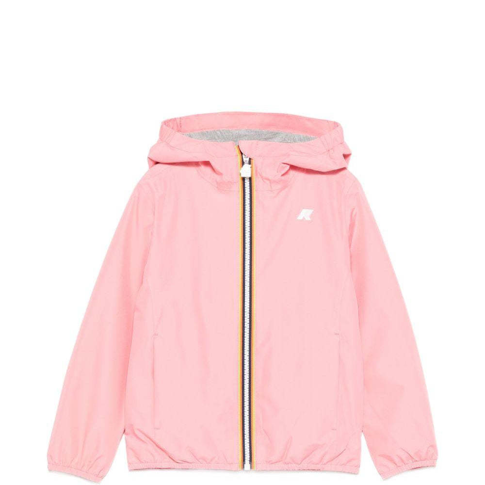 Giubbino P.Lily per bambina K-Way Kids rosa con logo applicato colorato K2148NW Q28 K-WAY KIDS