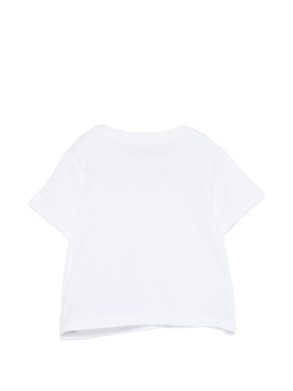 T-shirt per neonata Moschino Kids bianca con stampa Cherry MDM03TLAA02 10101 MOSCHINO KIDS
