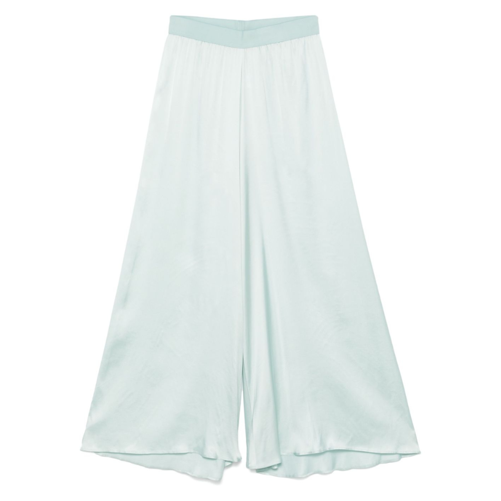 Pantaloni per donna Merci verde acquamarina a gamba ampia con dettagli plissettati PAM01P ACQUA MERCI