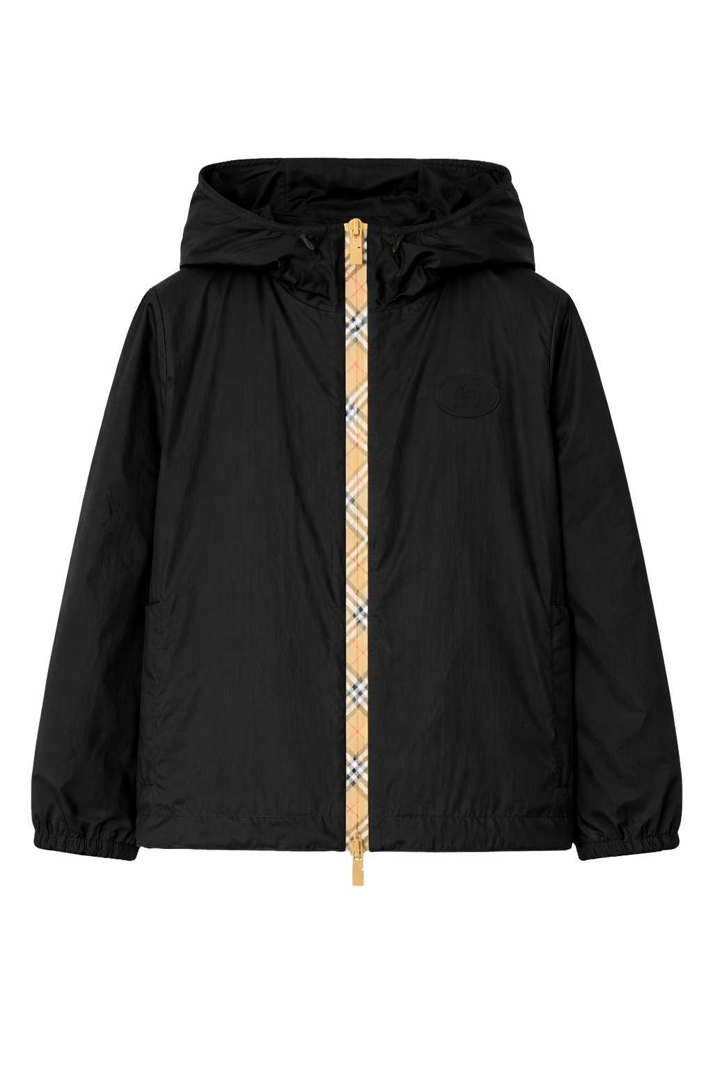 Giubbino per bambini Burberry Kids nero con inserti con motivo Vintage Check 8120201 A1189 BURBERRY KIDS