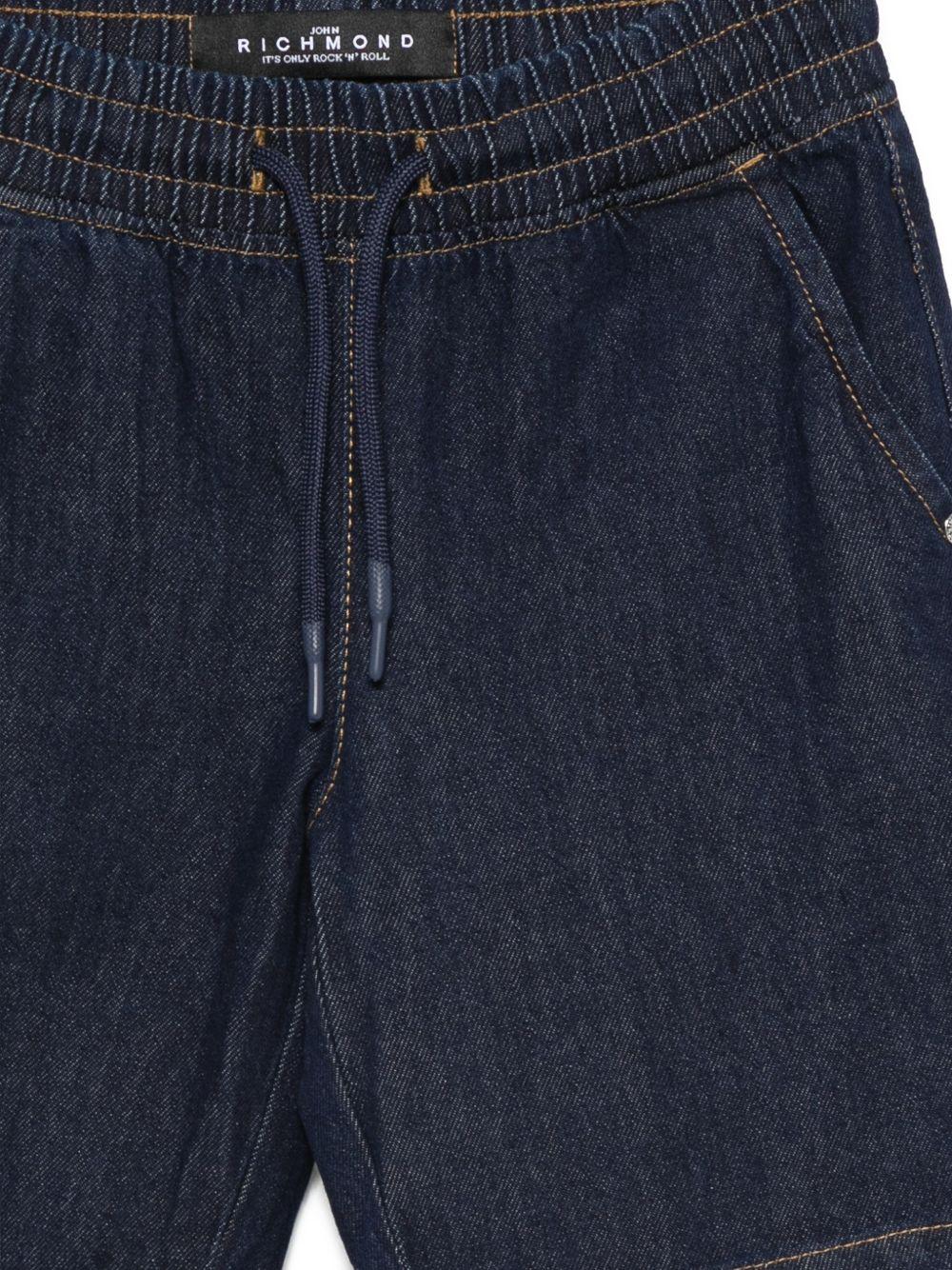 Shorts per bambino John Richmond Junior in denim con cuciture a contrasto RBP26208BE DENIM RAW JOHN RICHMOND KIDS