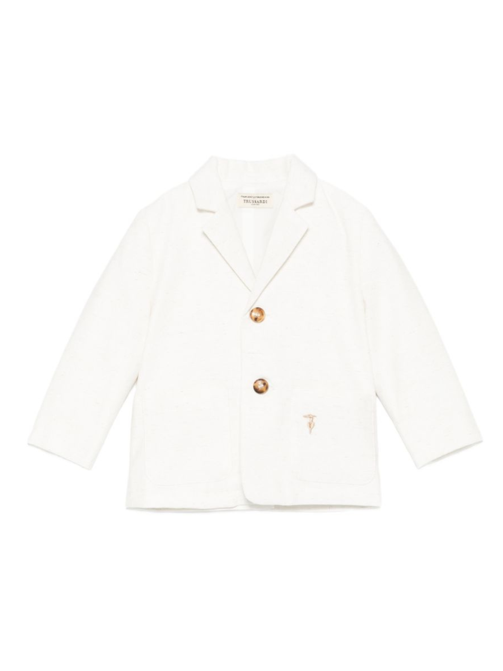 Blazer per neonato Trussardi Junior beige con logo ricamato sul davanti TIP26054GC BEIGE N.E. TRUSSARDI KIDS