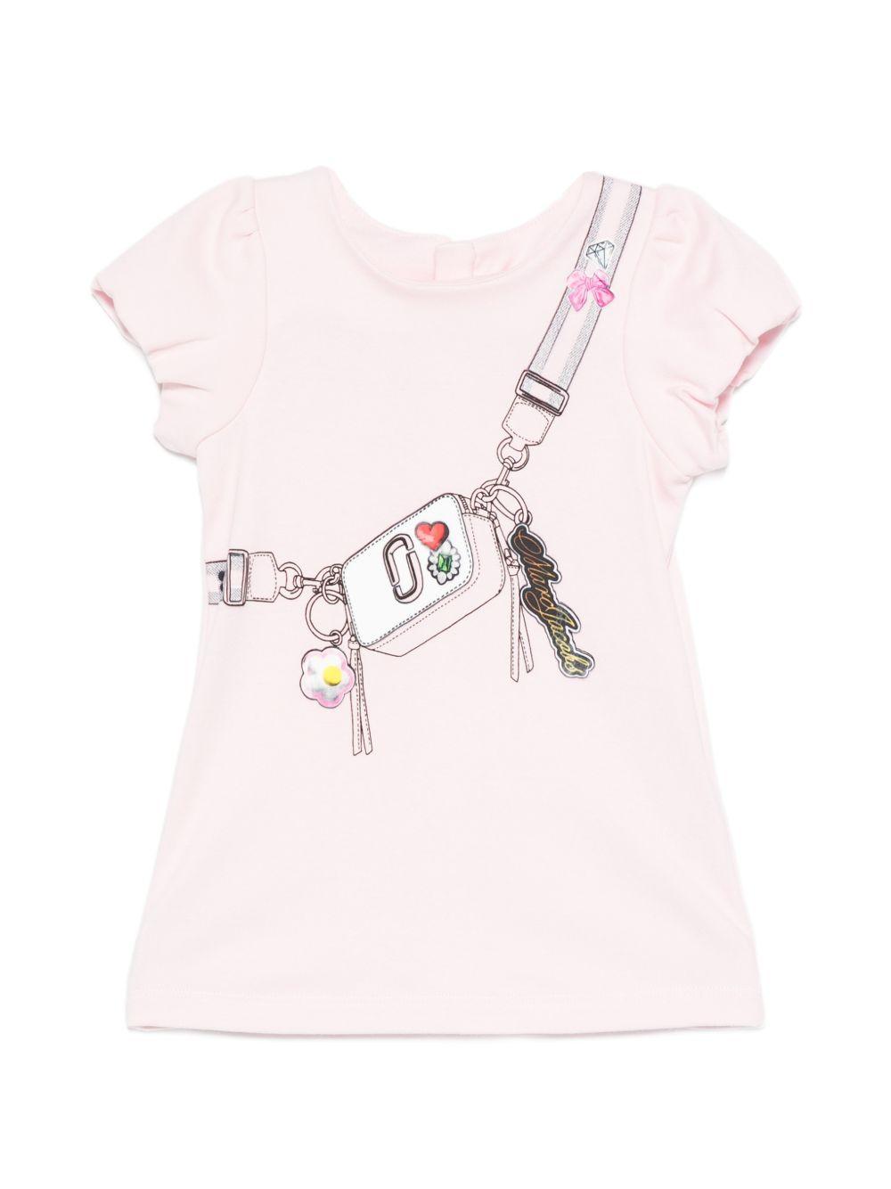 Abito per neonata The Marc Jacobs Kids rosa con maniche a ruches W60809 475 THE MARC JACOBS KIDS