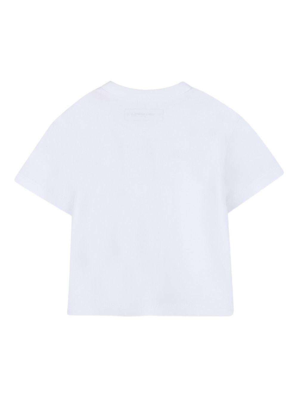 Set due pezzi per neonato Karl Lagerfiel Kids bianco con stampa logo sul davanti Z31067 10P KARL LAGERFELD KIDS