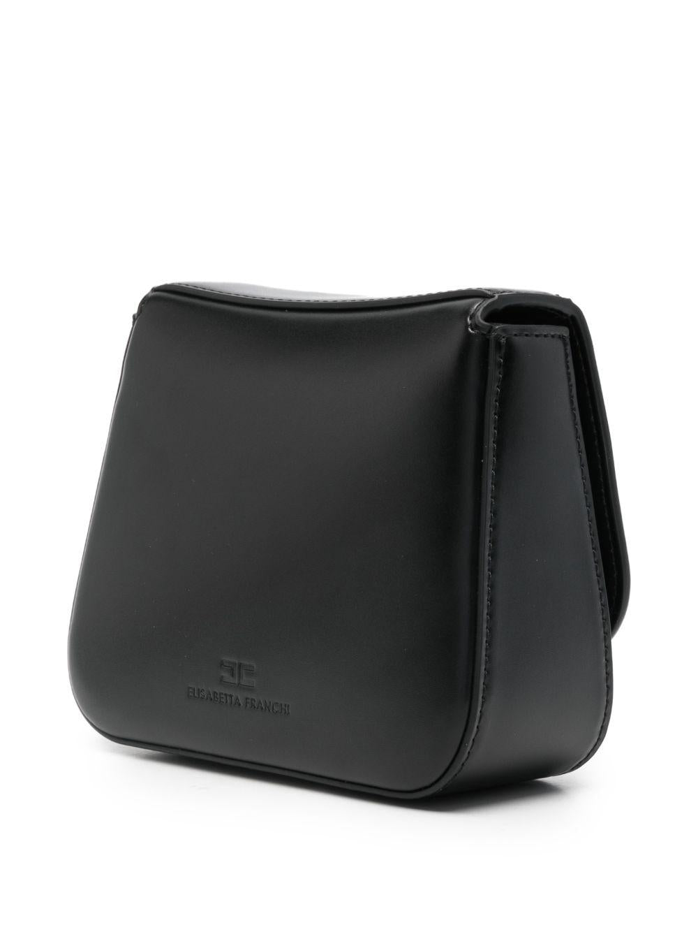 Borsa a tracolla mini per bambina Elisabetta Franchi La Mia Bambina nera con logo EFBO112CTV025 N000 ElISABETTA FRANCHI
