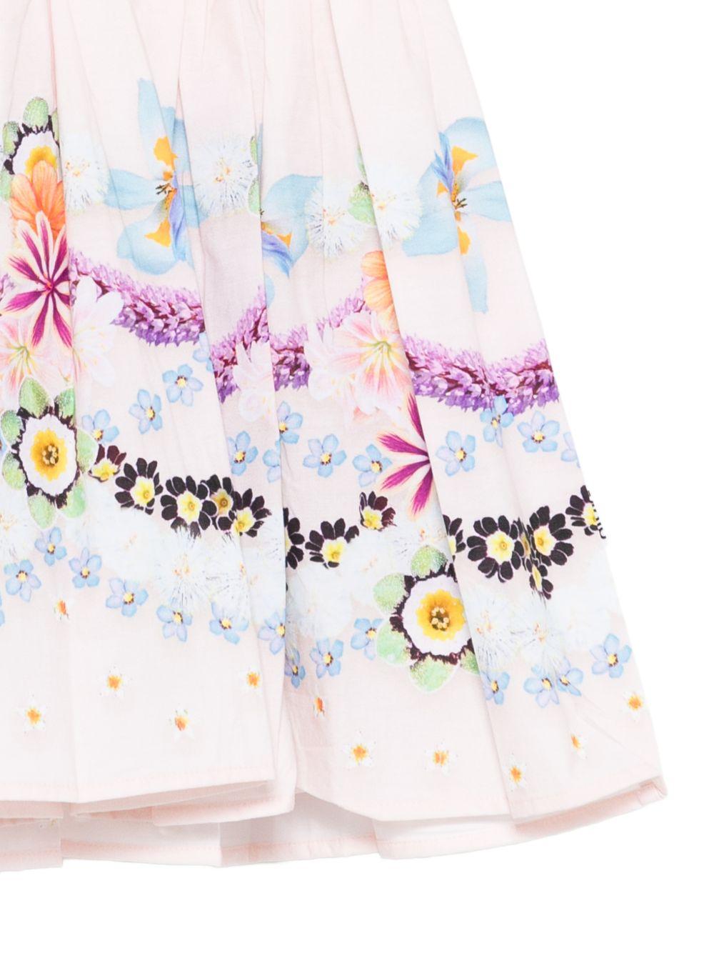 Abito per bambina Molo rosa con stampa floreale 2S26E102 5234 MOLO