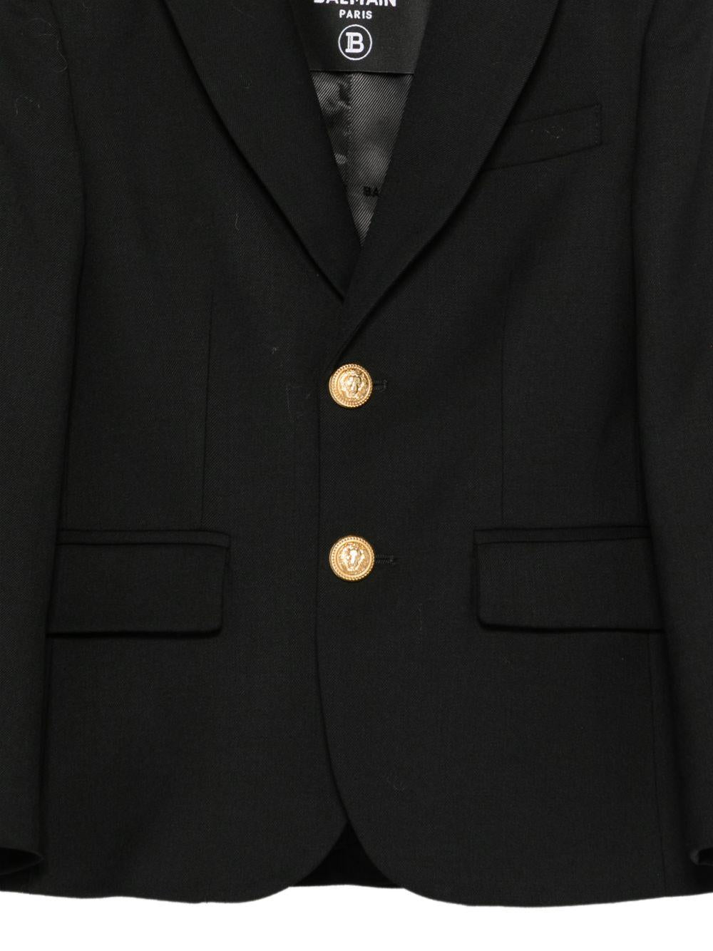 Blazer per bambino Balmain Kids nero con bottoni BY2P14 I0196 930OR BALMAIN KIDS