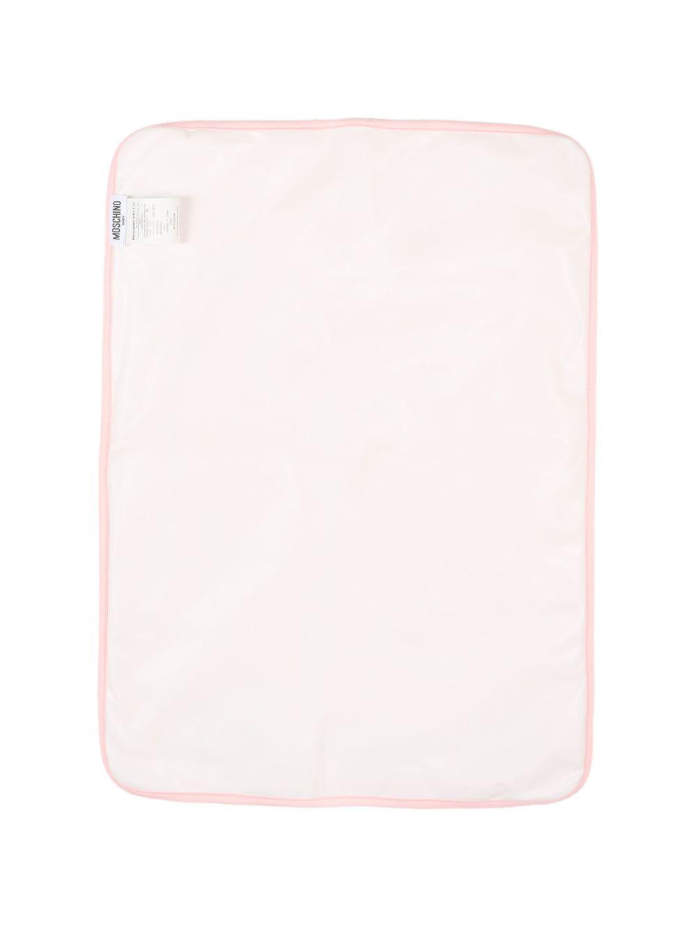 Borsa fasciatoio per neonata Moschino Kids rosa con stampa Teddy Bear MUX05WL3A89 50209 MOSCHINO KIDS