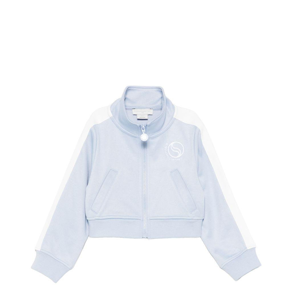 Felpa per bambina Stella McCartney Kids azzurra con dettaglio a righe TY4B40 Z3498 652 STELLA McCARTNEY KIDS