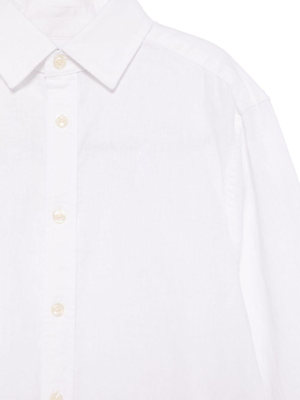 Camicia per bambino POLO RALPH LAUREN KIDS bianco con ricamo Polo Pony 964549 001 Ralph Lauren kids