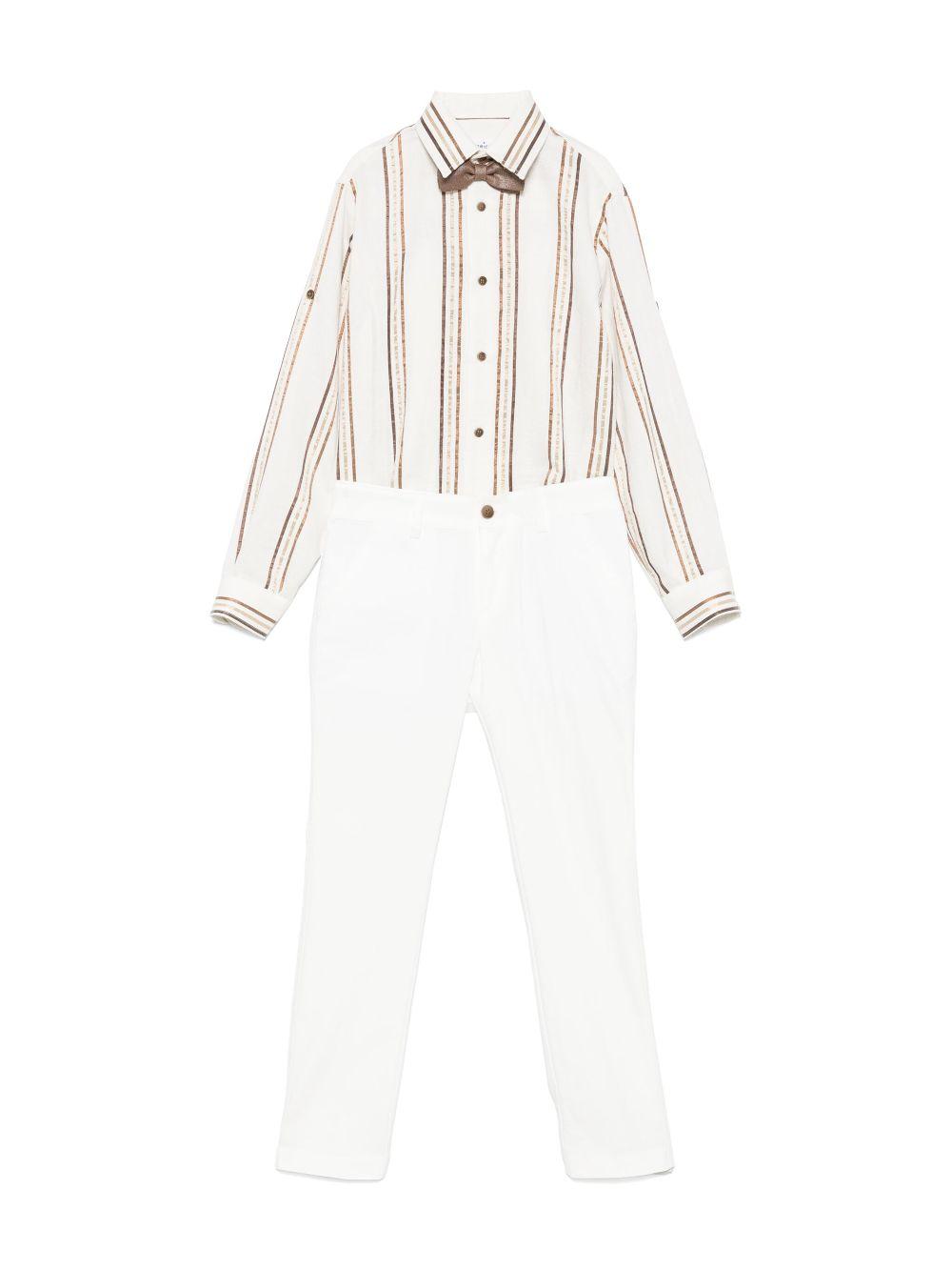 Completo tre pezzi per bambino Colorichiari marrone con chiusura doppiopetto MJ507978 4818 29 COLORICHIARI