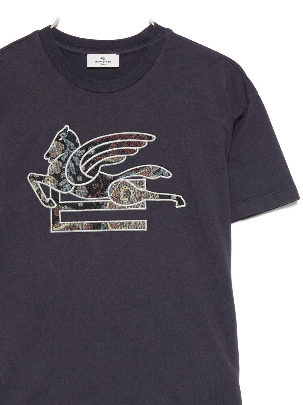 T-shirt per bambino ETRO KIDS blu con motivo Pegaso GX8P01 Z2904 667 ETRO KIDS