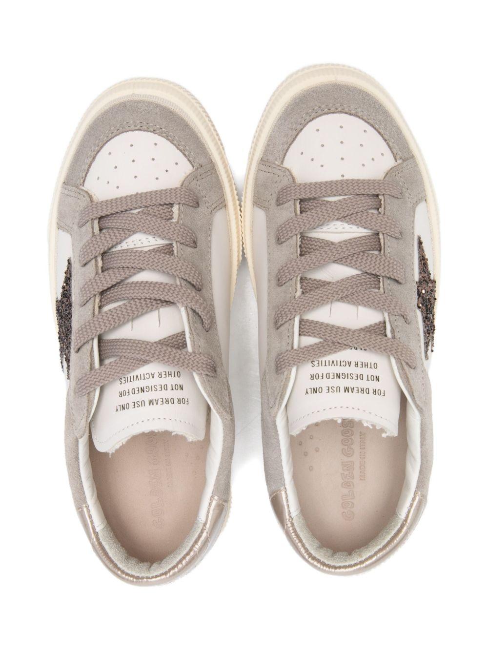 Sneakers per bambina Golden Goose Kids Double Quarter And Toe bianco con applicazione stella F00495F008072 81760 GOLDEN GOOSE KIDS