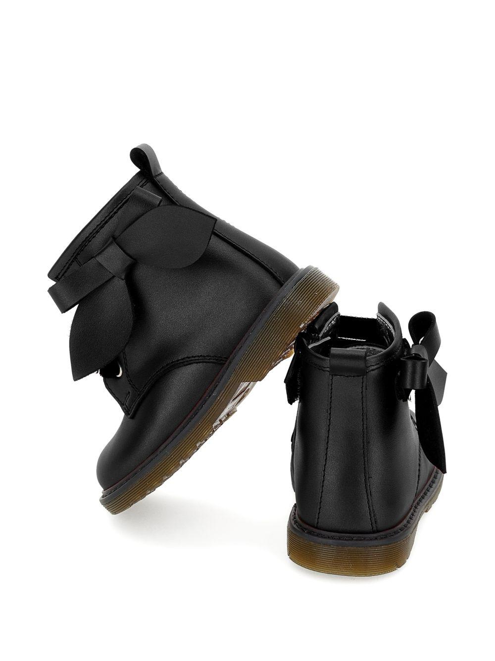 Stivali per bambina Monnalisa Kids neri con dettaglio fiocco sui lati 83H009 8777 0050 MONNALISA KIDS