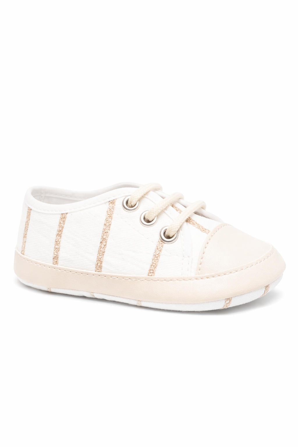 Scarpine primi passi per neonato Colorichiari bianche con dettaglio a righe MN958468 4911 26 COLORICHIARI KIDS