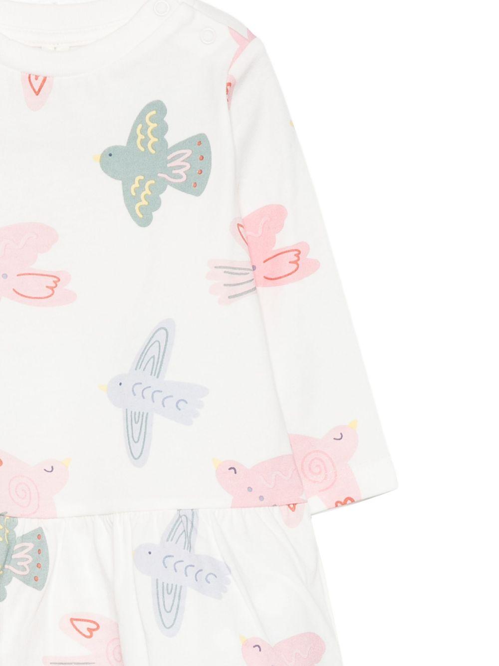 Abito per neonata Stella McCartney Kids bianco con gonna svasata TX1150 Z3196 101MC STELLA McCARTNEY KIDS
