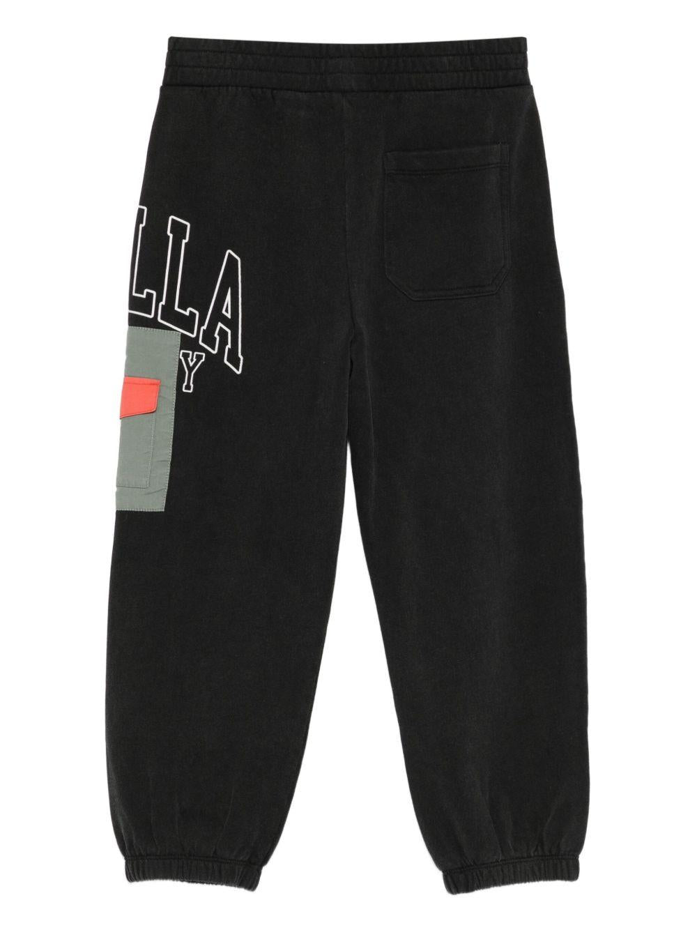 Pantaloni sportivi per bambino Stella McCartney Kids nero con logo applicato TX6R40 Z0536 961 STELLA McCARTNEY KIDS