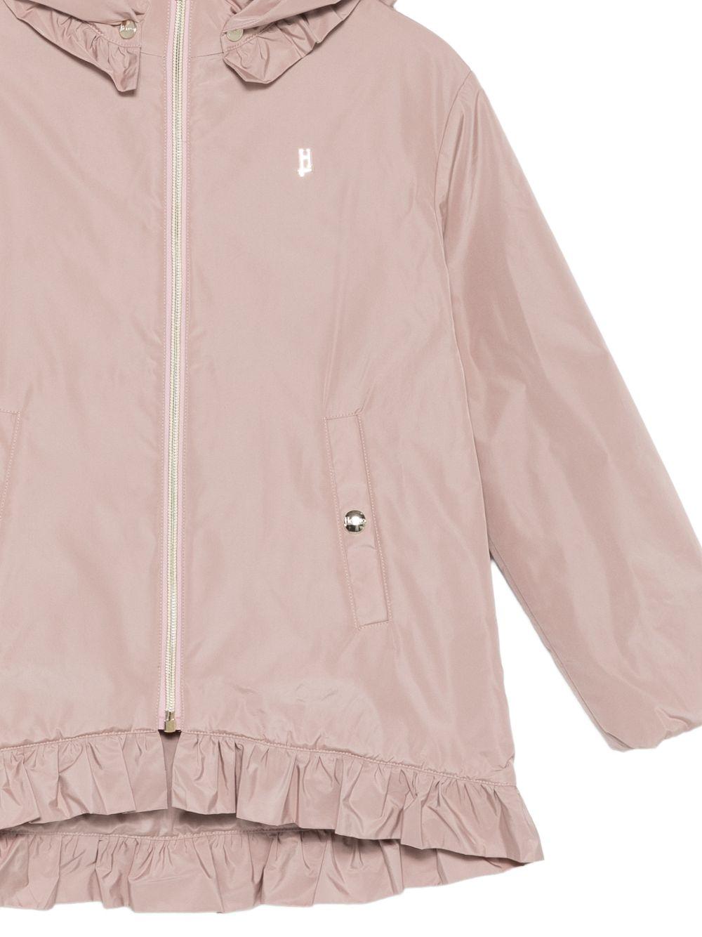 Giubbino per bambina Herno Kids rosa con cappuccio rimovibile GI000101G12483Z 4035 HERNO KIDS