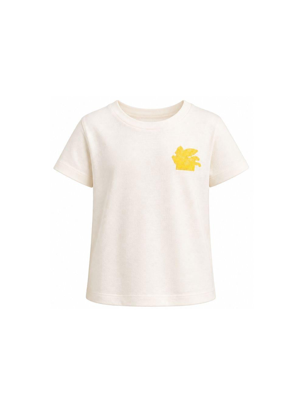 T-shirt per bambina Etro Kids bianca con logo applicato GY8A31 Z3672 102GL ETRO KIDS