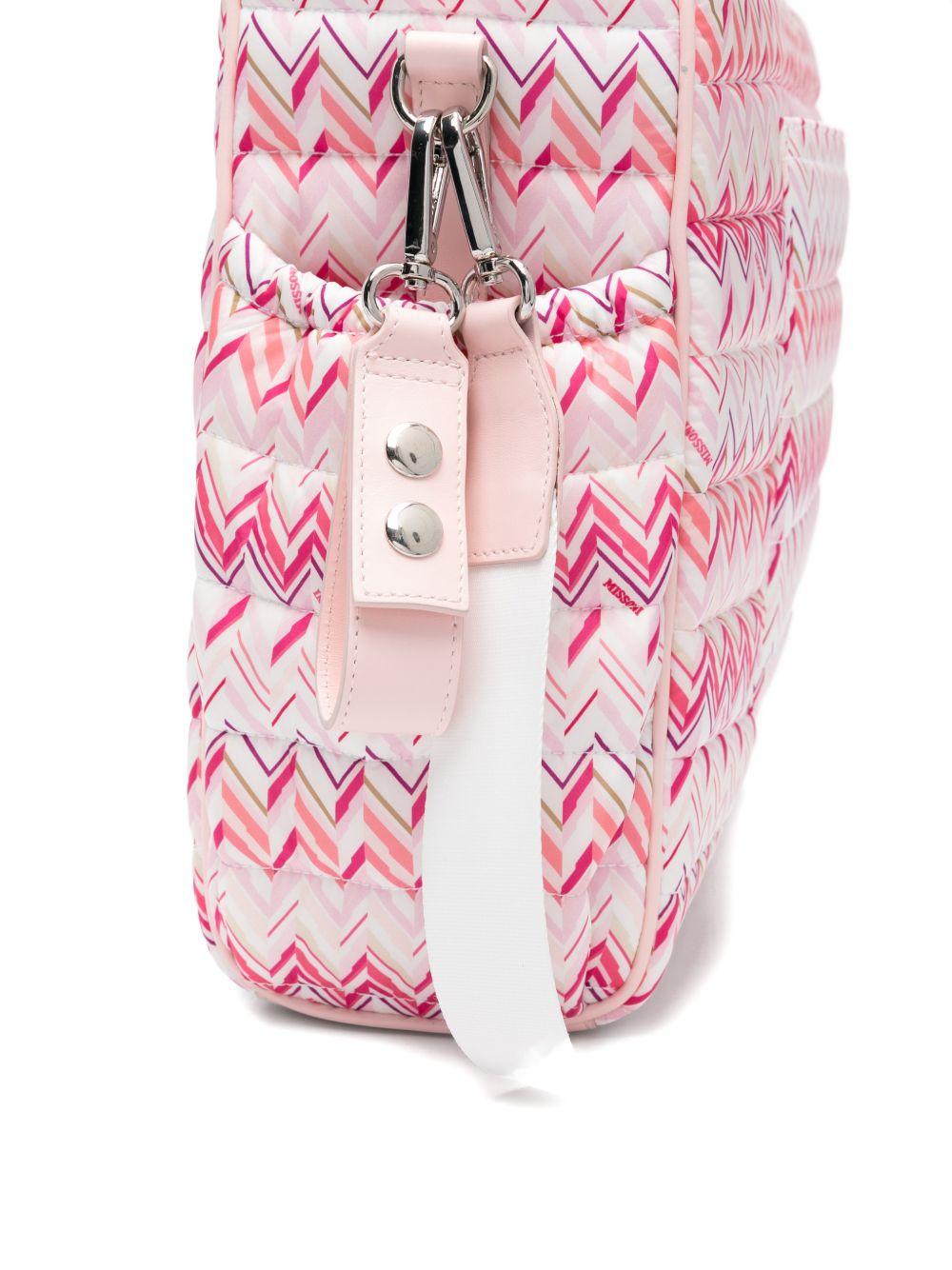 Borsa fasciatoio per neonati Missoni Kids bianca trapuntata a zig-zag MY0068 N0412 100FU MISSONI KIDS