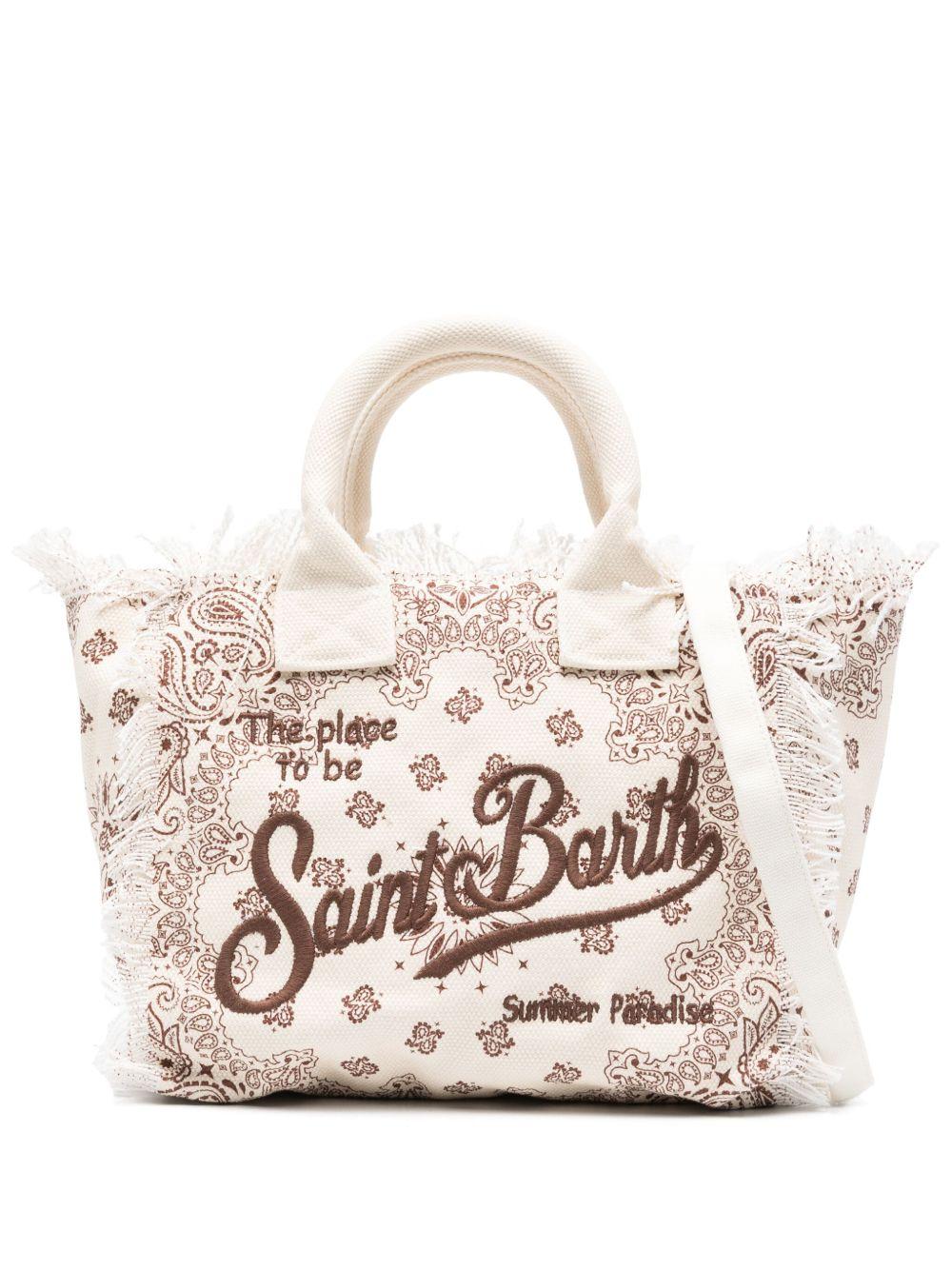 Borsa tote Colette MC2 Saint Barth beige con stampa grafica all-over COL0001 02565L MC2 ST. BARTH KIDS