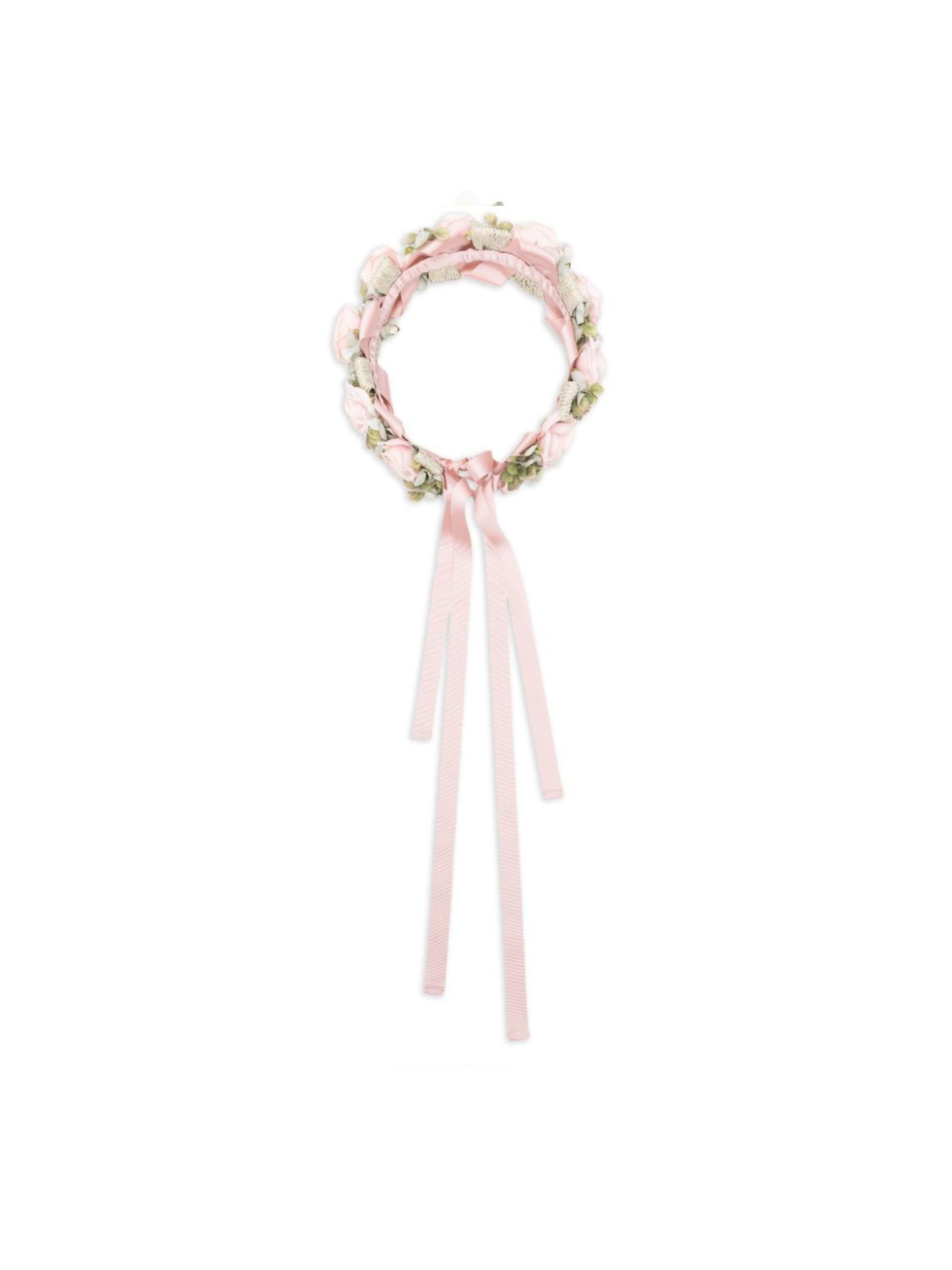Corona per capelli per bambina Colorichiari rosa con dettagli floreali FL968543 AF778 83 COLORICHIARI KIDS