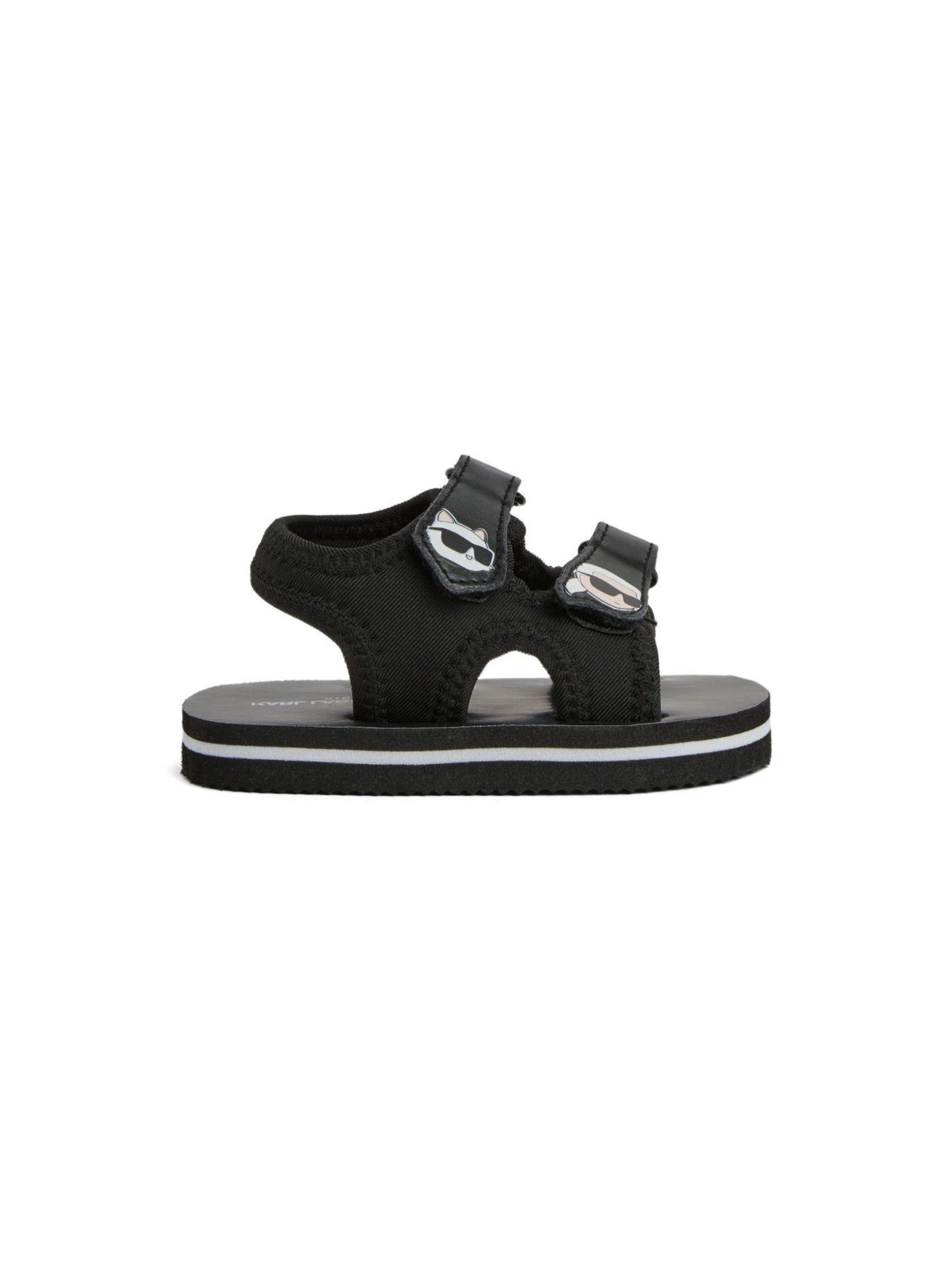 Sandali per bambini Karl Lagerfeld Kids nero con applicazione-ikon Z31183 09B KARL LAGERFELD KIDS