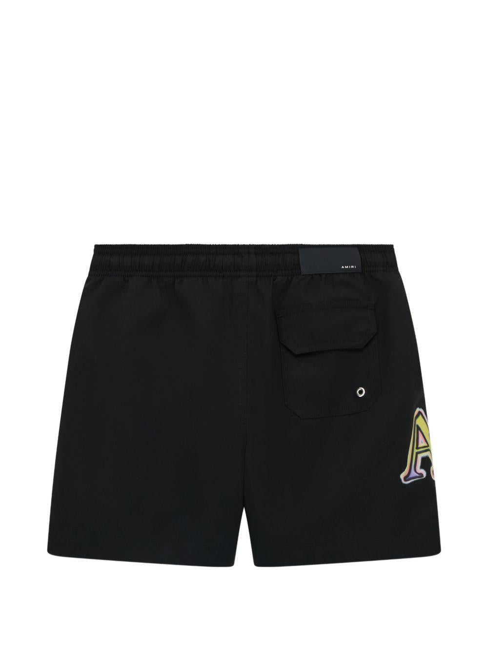 Costume per bambino Amiri Kids nero con stampa logo sul davanti ACBOSW1003 001 AMIRI KIDS
