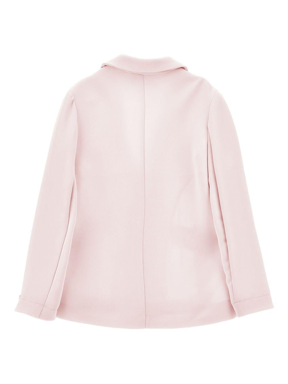 Blazer per bambina Monnalisa rosa con applicazione fiore 71G103 7303 0091 MONNALISA KIDS