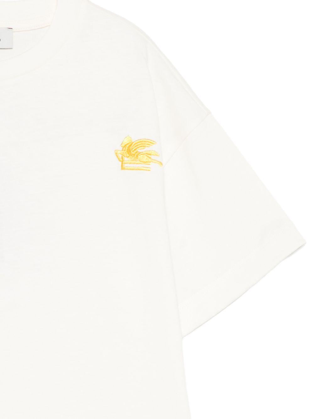 T-shirt per bambino Etro Kids bianca con logo ricamato GY8P91 Z3672 102 ETRO KIDS