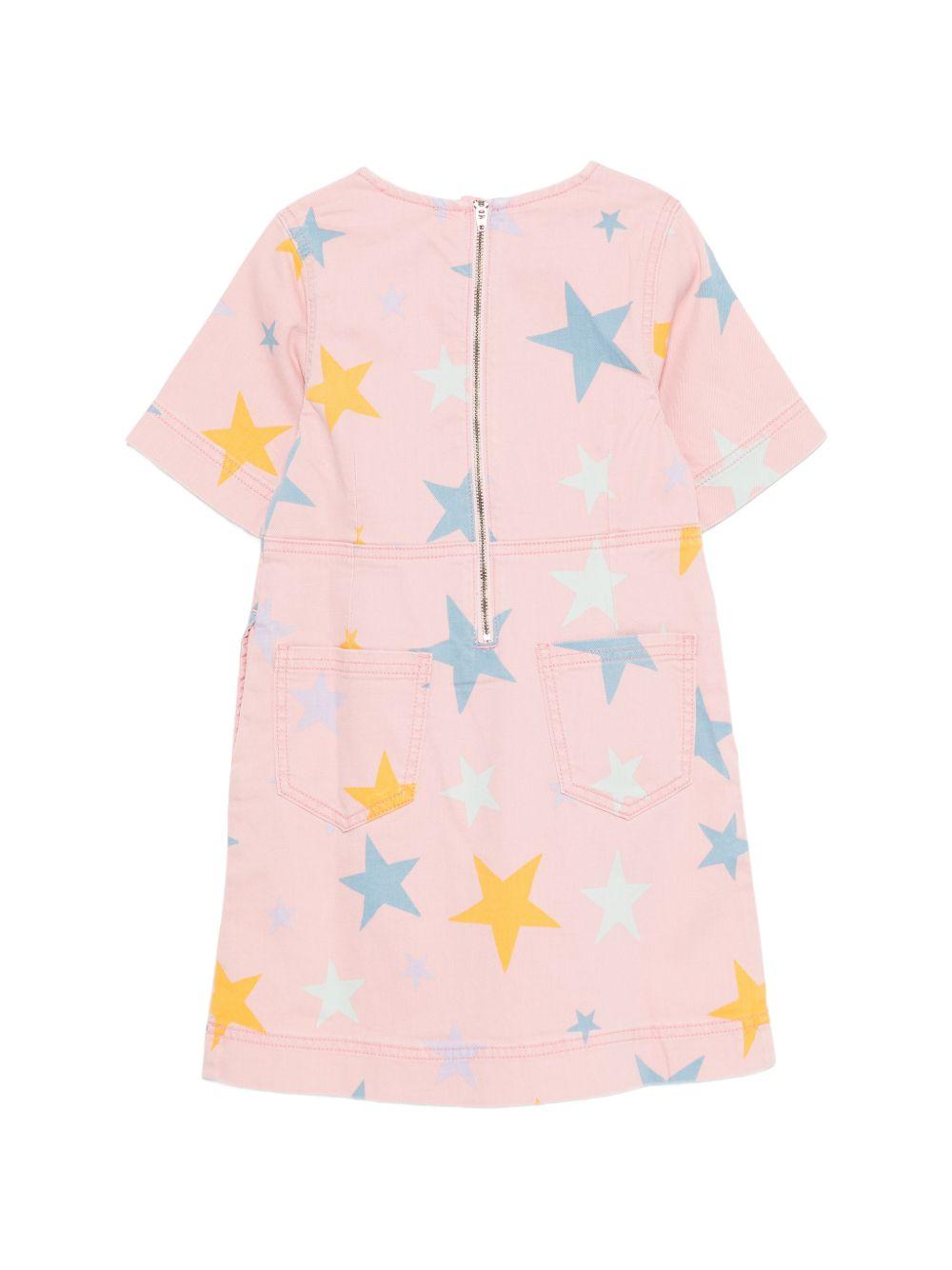 Abito per bambina Stella McCartney Kids rosa con stampa stelle TY1B01 Z2572 507MC STELLA McCARTNEY KIDS