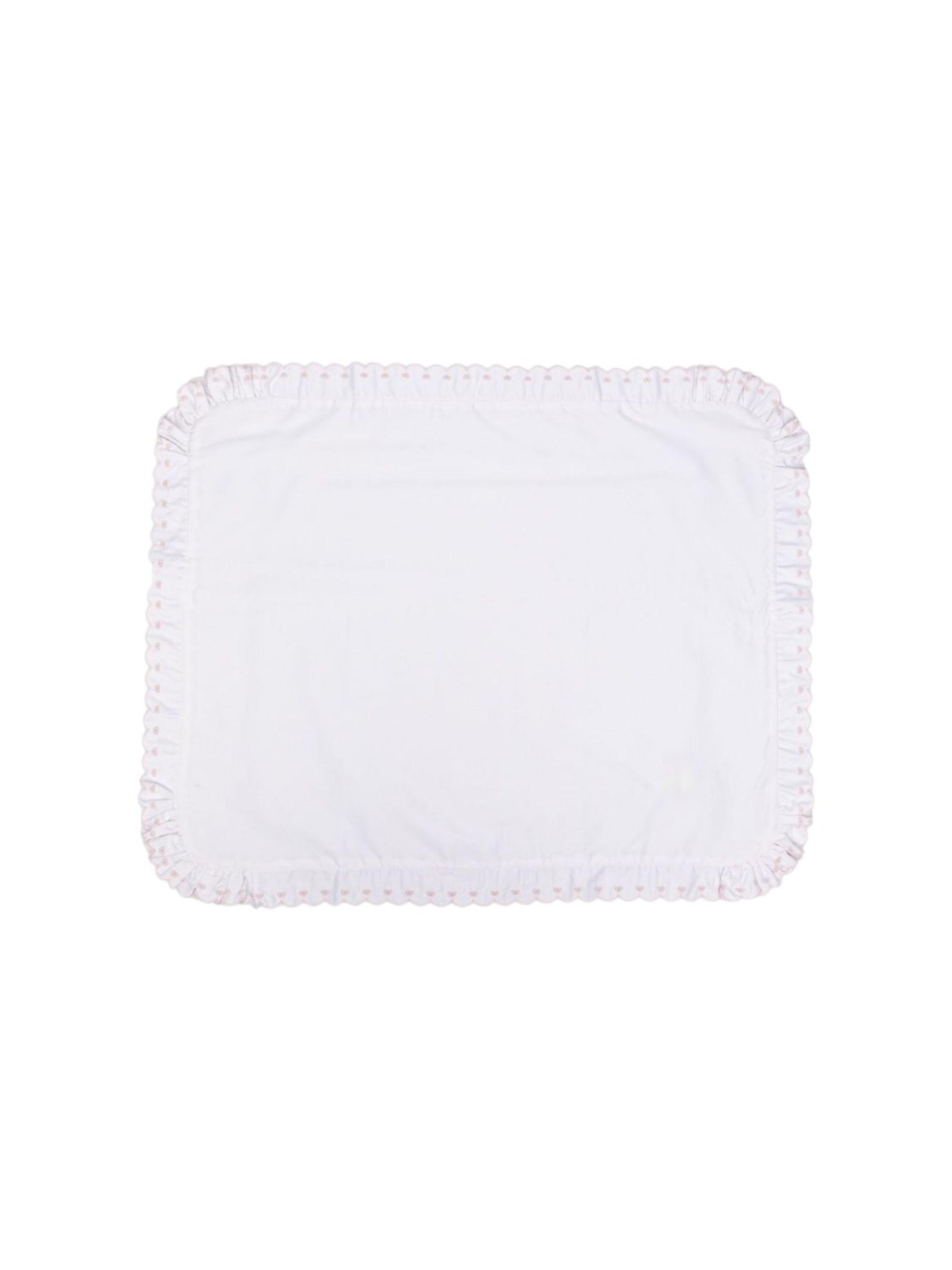 Coperta per neonata La Stupenderia bianca con bordo smerlato 2TBCO50 P01PIN LA STUPENDERIA