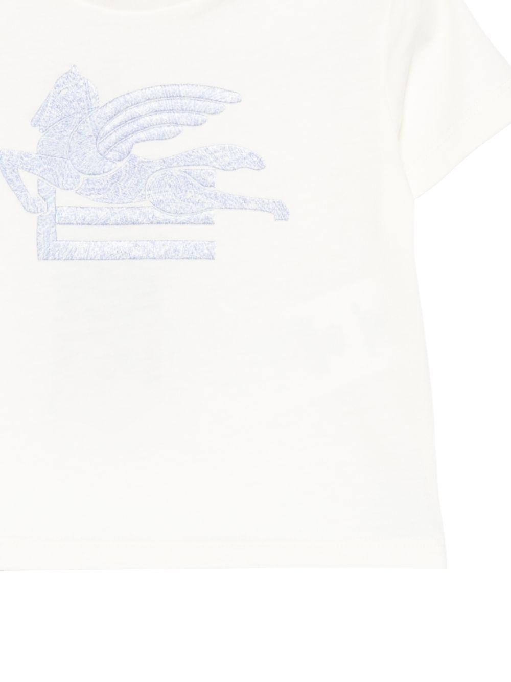 T-shirt per neonato Etro Kids bianca con motivo Equestrian Knight GZ8301 Z3672 102 ETRO KIDS
