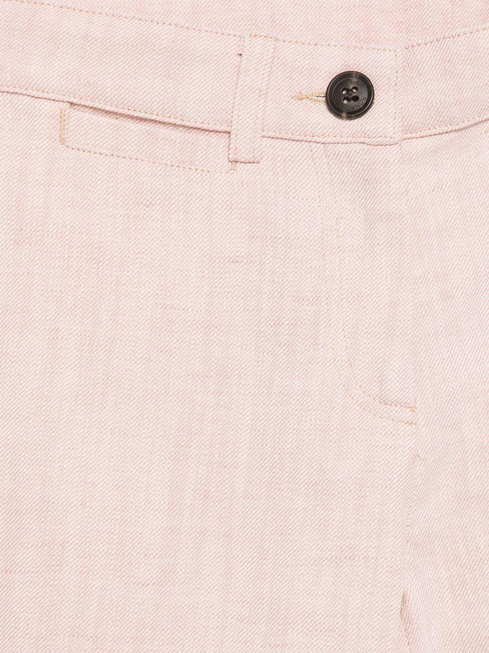 Pantaloni per bambina Bonpoint Gersande rosa con due tasche posteriori applicate S05GPAW00002 023B BONPOINT