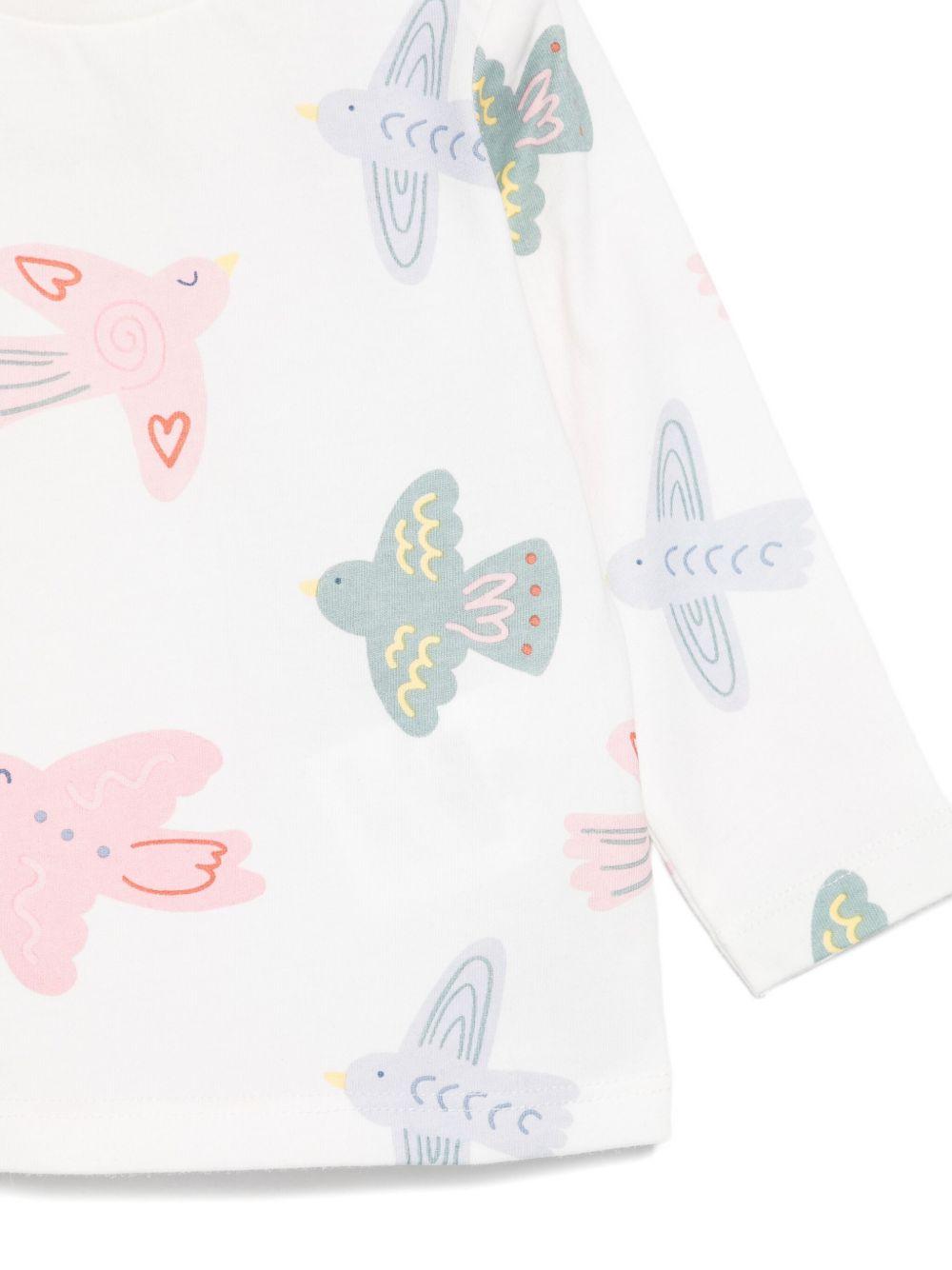 T-shirt per neonata Stella McCartney Kids bianco con stampa grafica TX8070 Z3196 101MC STELLA McCARTNEY KIDS
