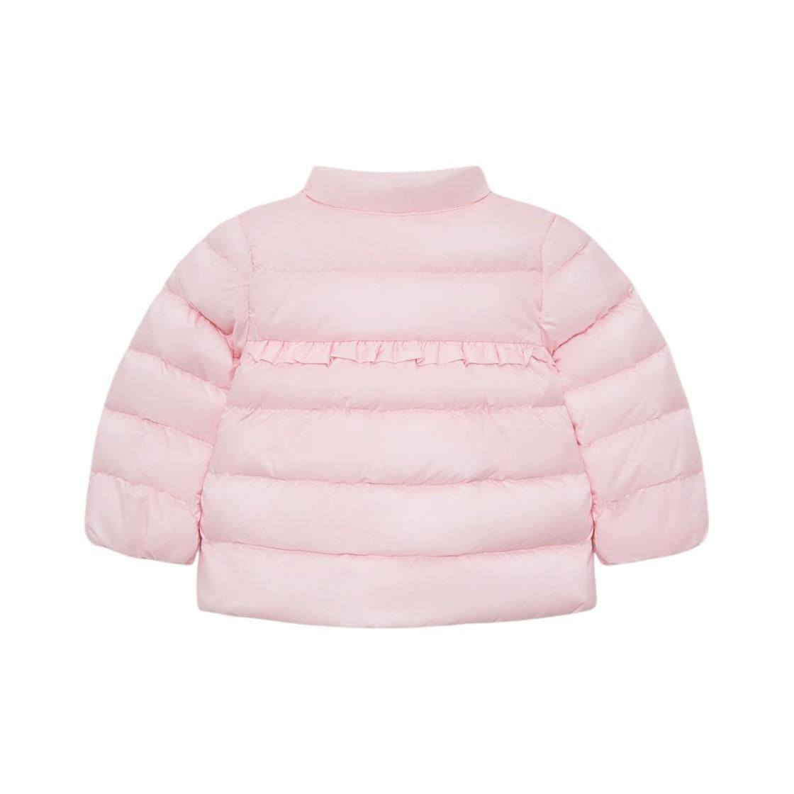 Piumino Nazife per neonata Moncler Enfant rosa con finiture con ruches L19511A00008597YF 503 MONCLER KIDS