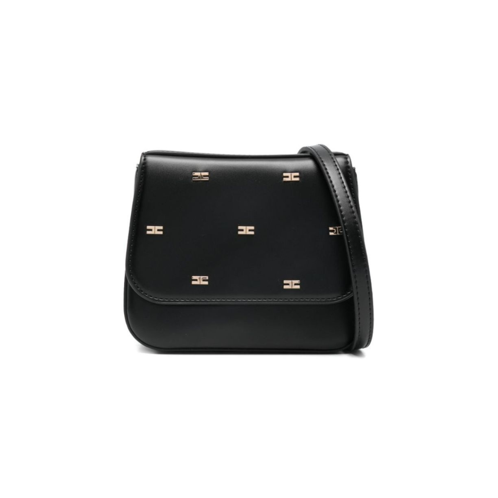 Borsa a tracolla mini per bambina Elisabetta Franchi La Mia Bambina nera con logo EFBO112CTV025 N000 ElISABETTA FRANCHI KIDS