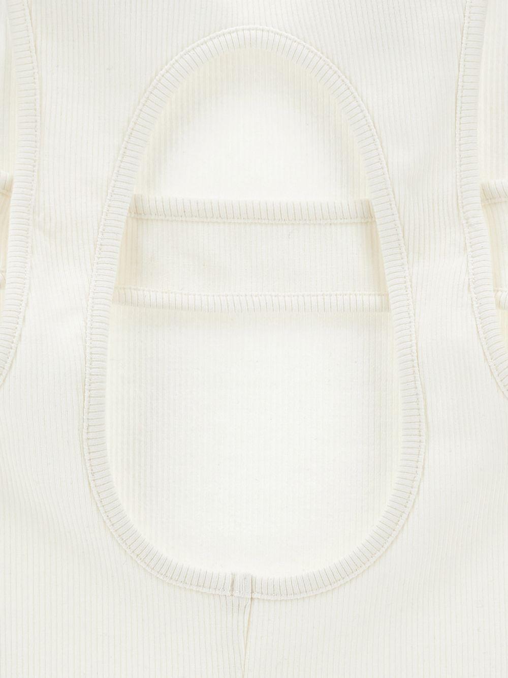Top per bambina Monnalisa bianco a coste con dettaglio cut-out 49G600 7041 0001 MONNALISA KIDS