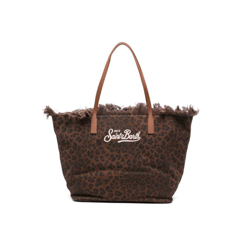 Borsa da spiaggia MC2 Saint Barth animalier con logo sul davanti CBF0001 00588L MC2 ST. BARTH KIDS