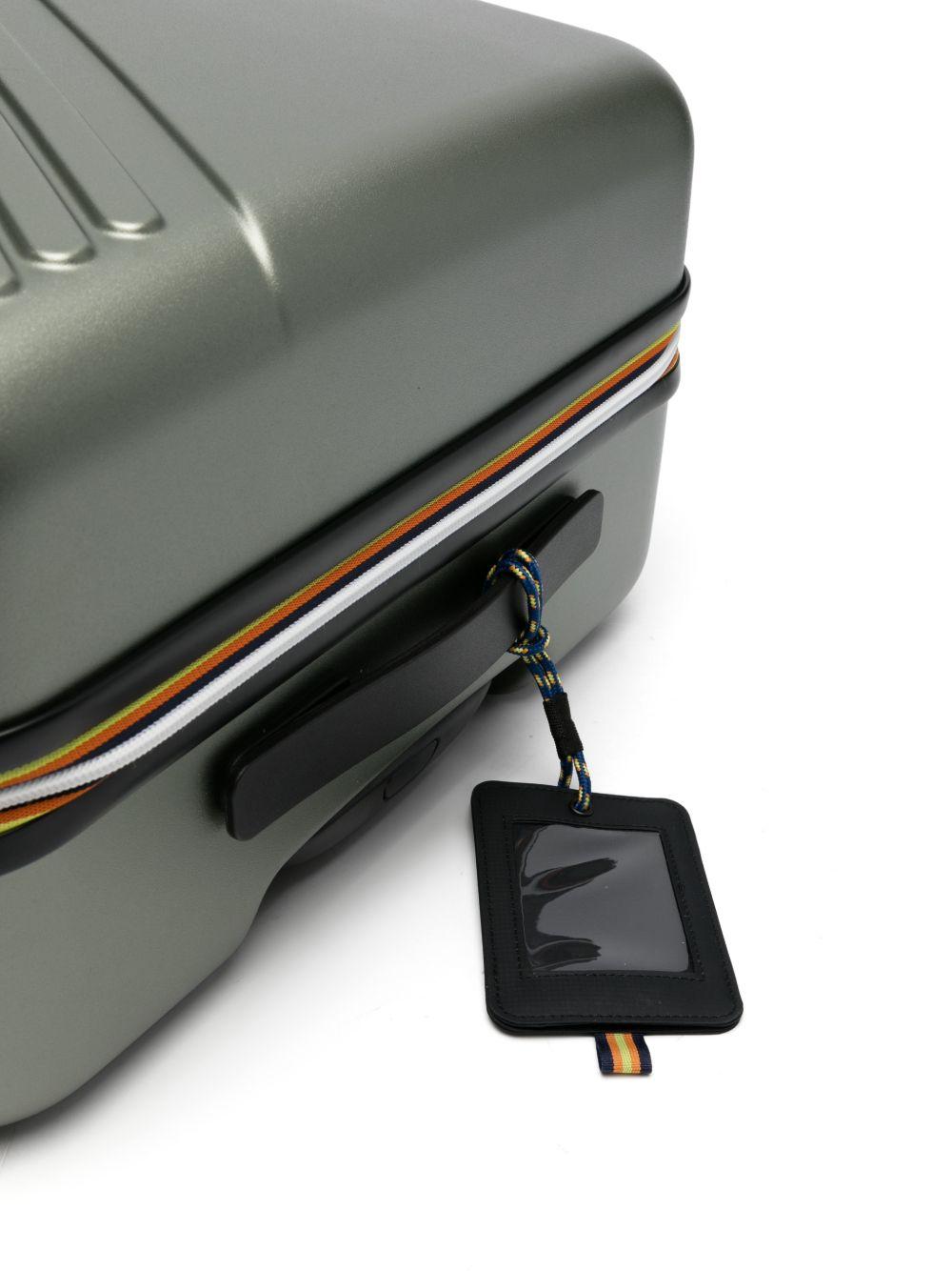 Trolley Eudoxieur K-Way Kids verde con monogramma tono su tono K41351W V15 K-WAY KIDS