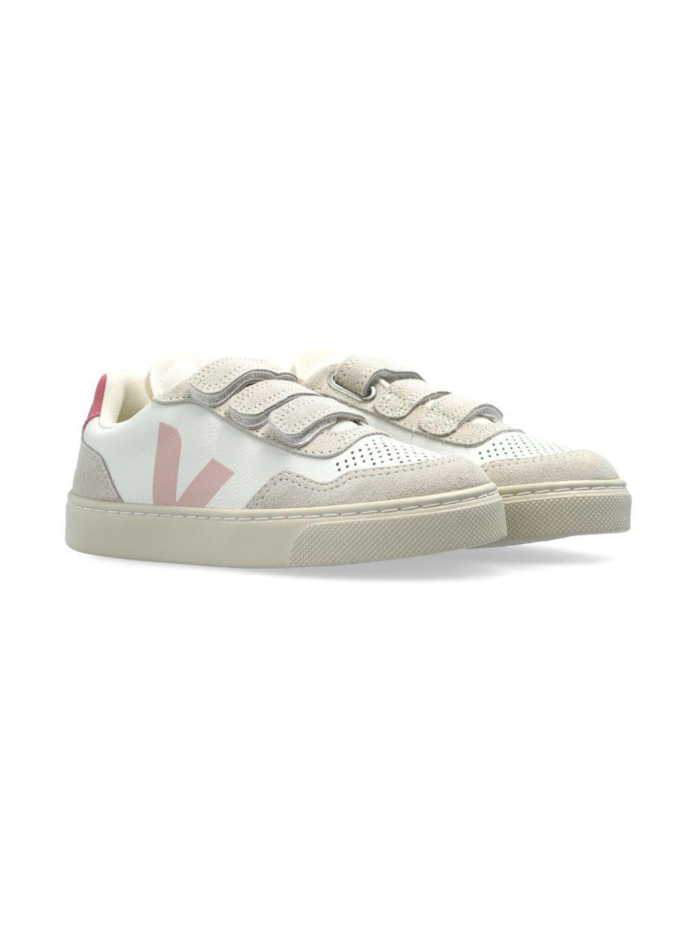 Sneakers per bambini Veja Kids bianche con dettagli a contrasto SX2020636 V-90 EXTRA WHITE PETALE VEJA KIDS