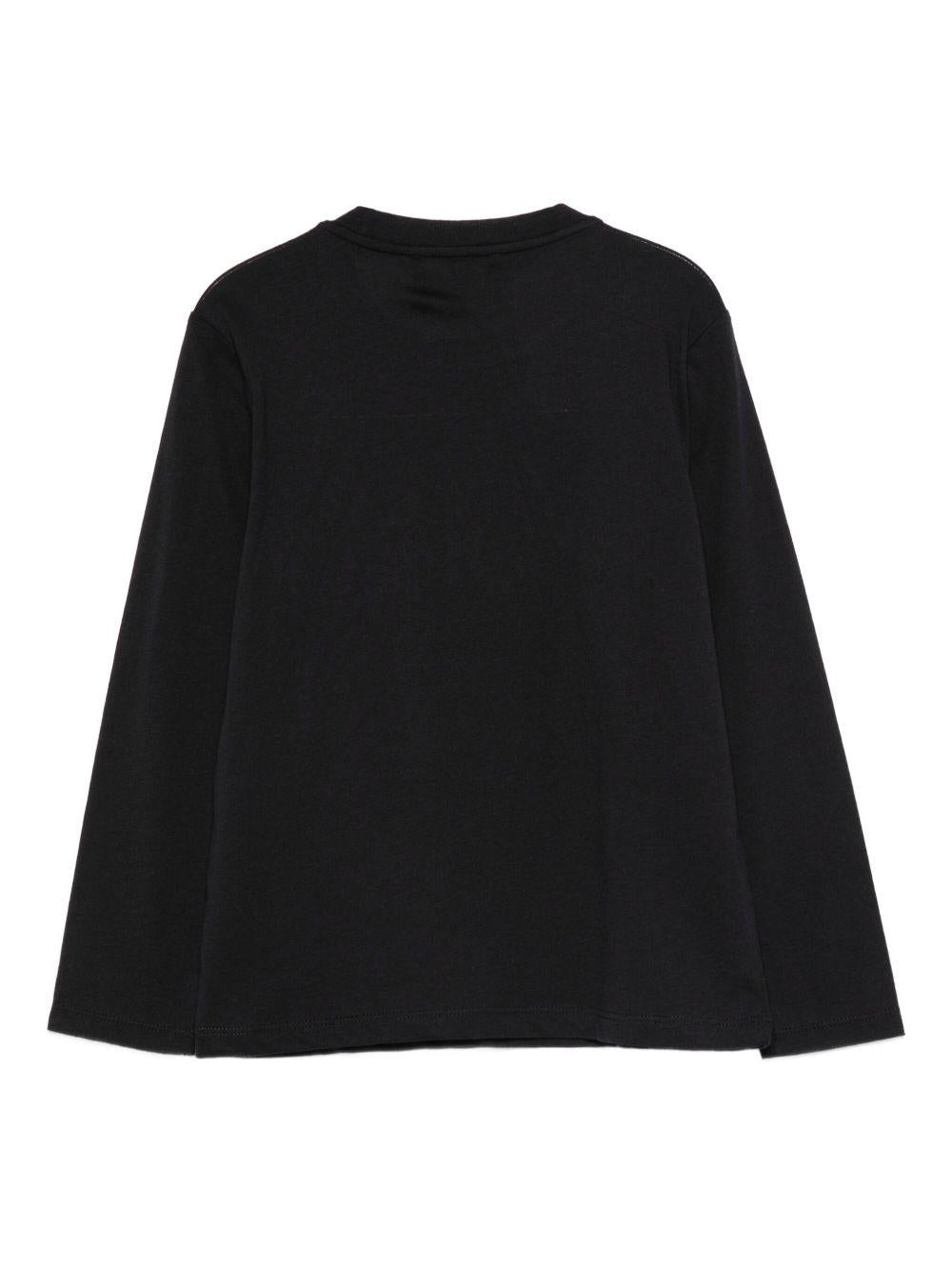 T-shirt a maniche lunghe Emporio Armani Kids bl navy con stampa logo EB000420 AF15013 MB250 EMPORIO ARMANI KIDS