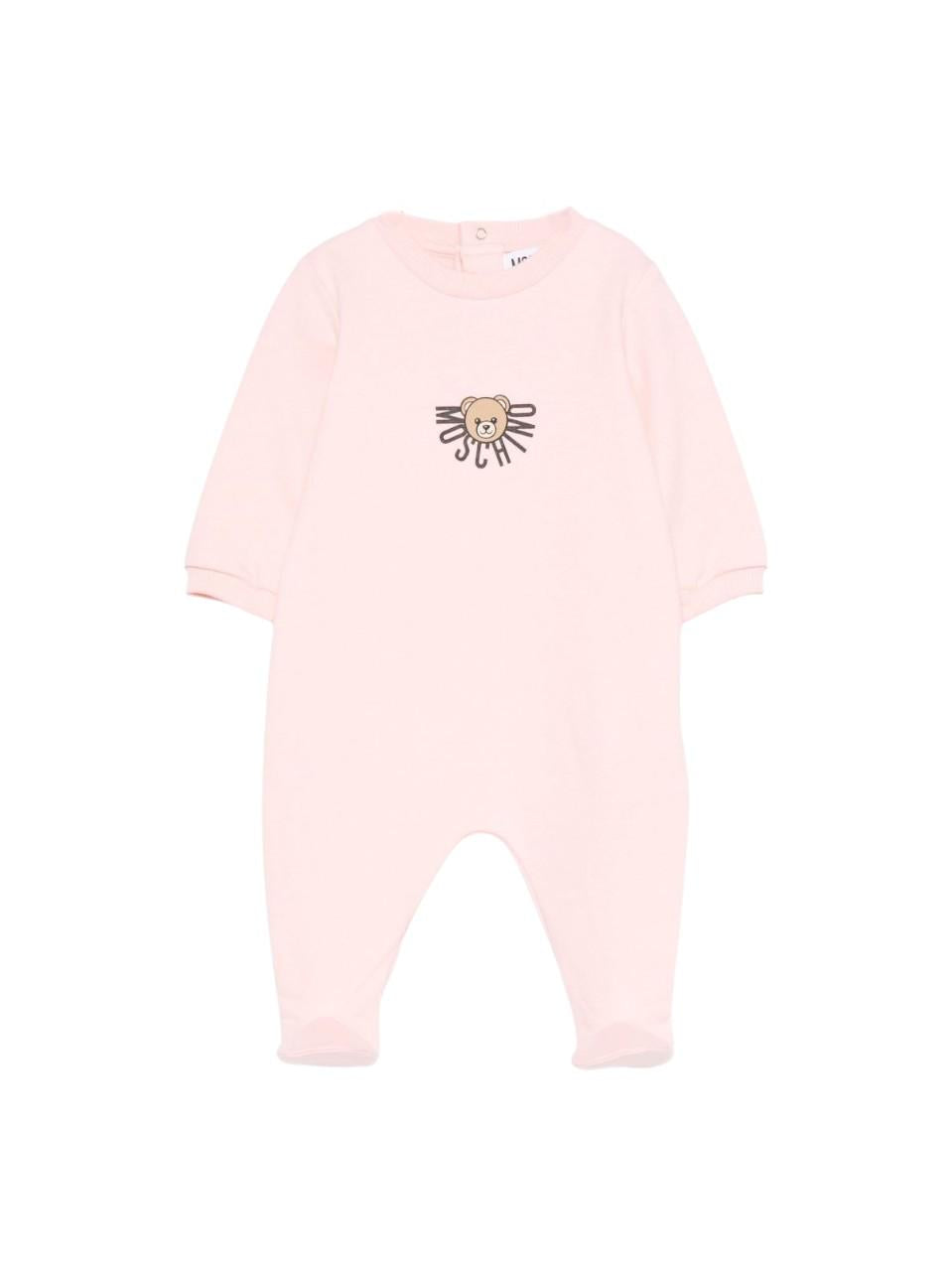 Tutina per neonata Moschino Kids rosa con motivo Teddy Bear MNY05LLCA40 50209 MOSCHINO KIDS