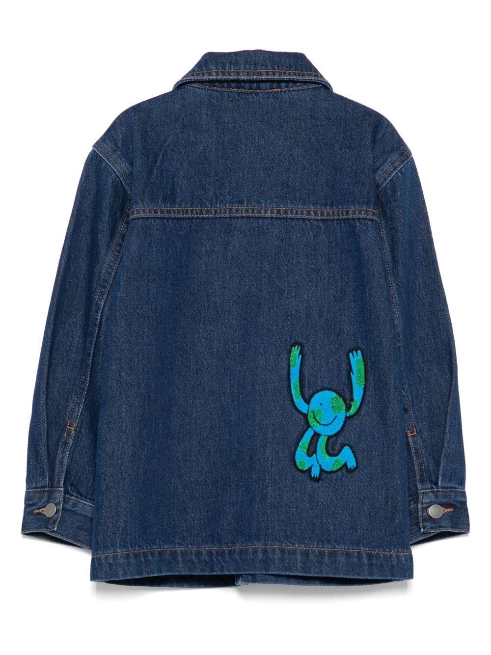 Giacca di jeans per bambino Stella McCartney Kids in denim con motivo ricamato TX2P07 Z0746 635 STELLA McCARTNEY KIDS