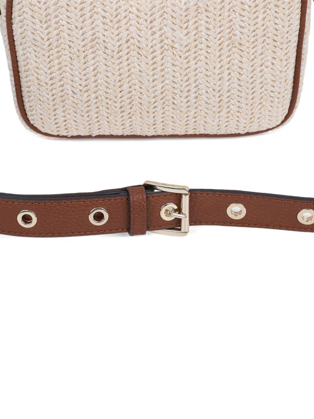 Borsa a spalla per bambina Michael Kors Kids beige con motivo intrecciato R30630 190 MICHAEL KORS KIDS