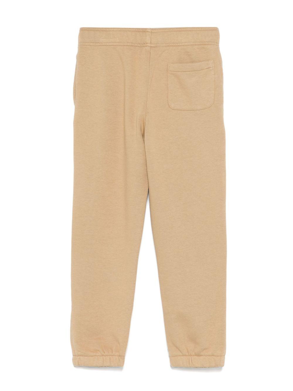 Pantaloni da tuta con logo ricamato per bambino Ralph Lauren Kids beige con caviglie elasticizzate 958155 001 Ralph Lauren kids