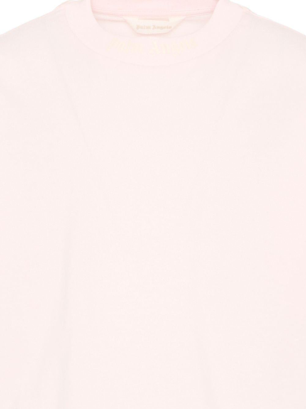 T-shirt per bambina Palm Angels Kids rosa con stampa logo sul retro PGAA001S26JER001 042 PALM ANGELS KIDS