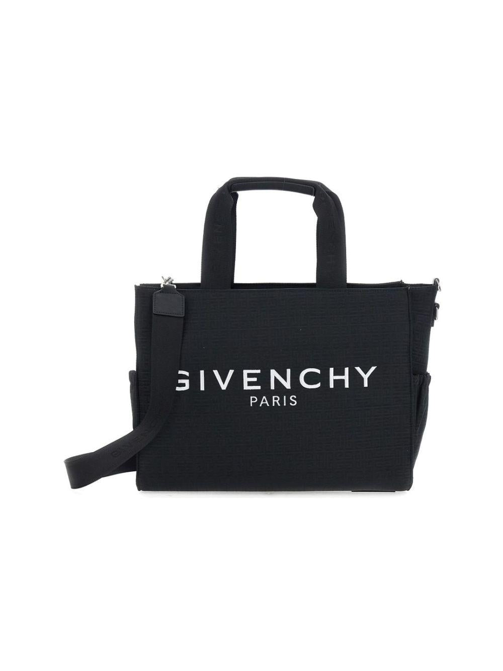 Borsa fasciatoio per neonati Givenchy Kids blu con logo ricamato sul davanti H30857 09B GIVENCHY KIDS