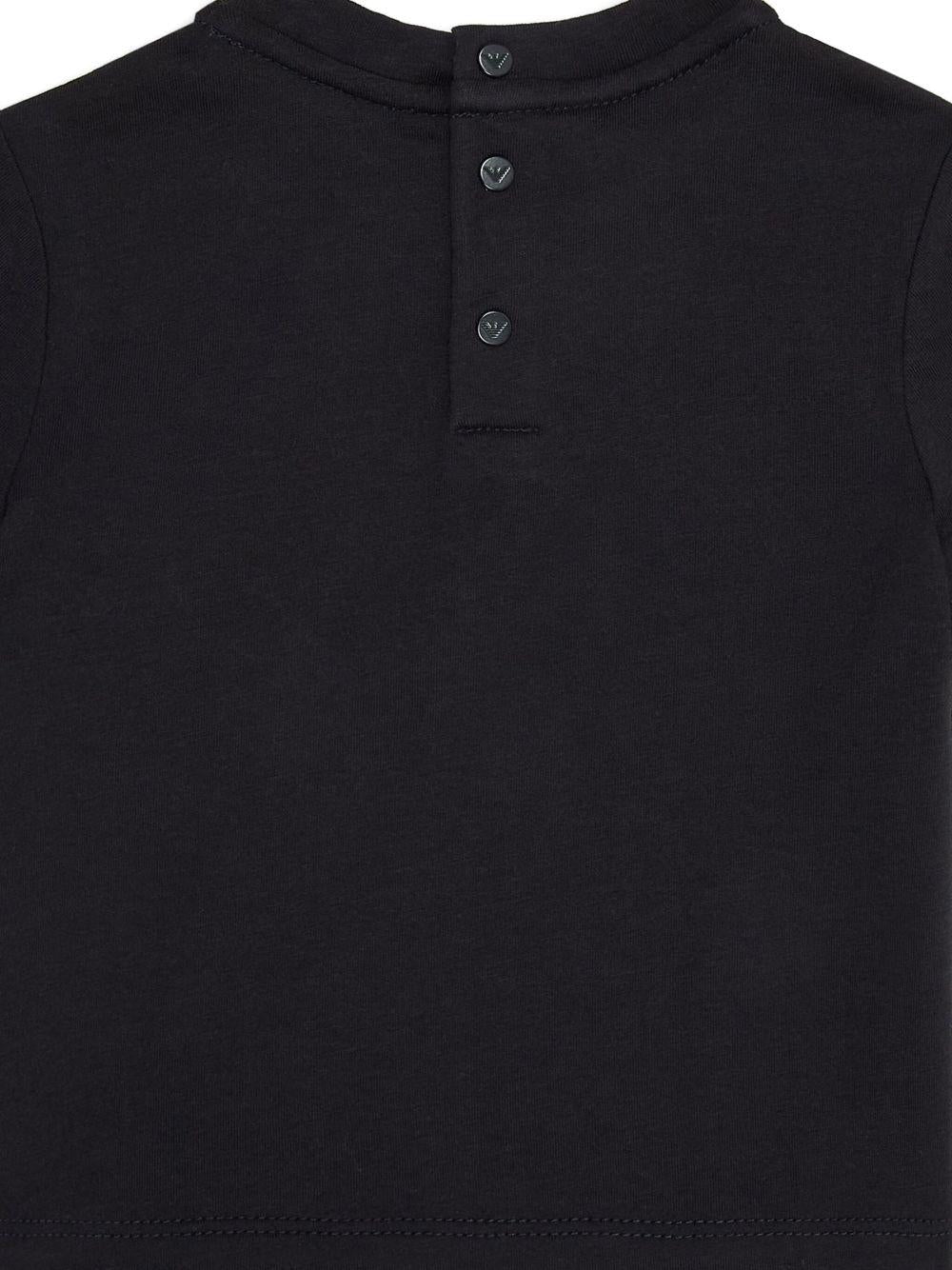 T-shirt per neonato Emporio Armani Kids blu scuro con logo aquila EB000419 AF15013 MB250 EMPORIO ARMANI KIDS