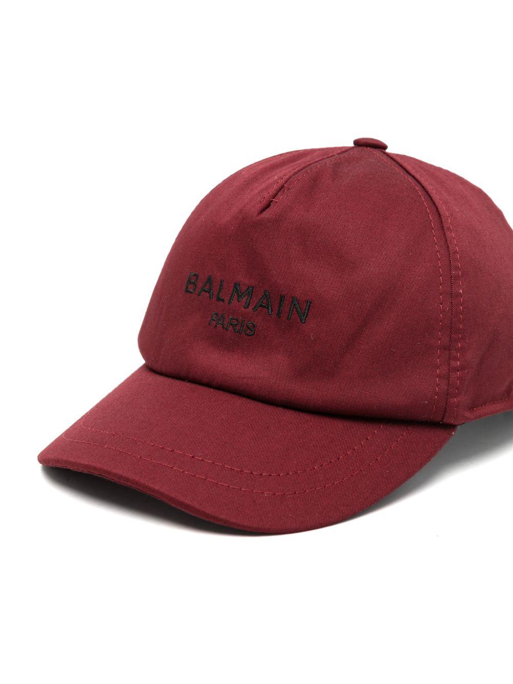 Berretto per bambino Balmain Kids bordeaux con visiera curva BZ0I47 Z1053 530 BALMAIN KIDS